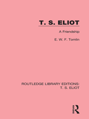 cover image of T. S. Eliot